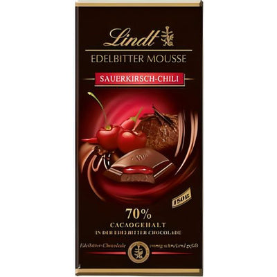 Lindt Edelbitter Mousse Schokolade - Sauerkirsch Chili - 150g - Foodtrade-Handel.de