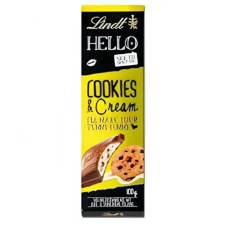 Lindt Hello Cookies & Cream, Schokolade, 100g Tafel - Schokobote.de