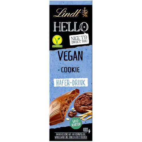 Lindt HELLO Vegan Schokolade Cookie Hafer Drink  100g - Foodtrade-Handel.de