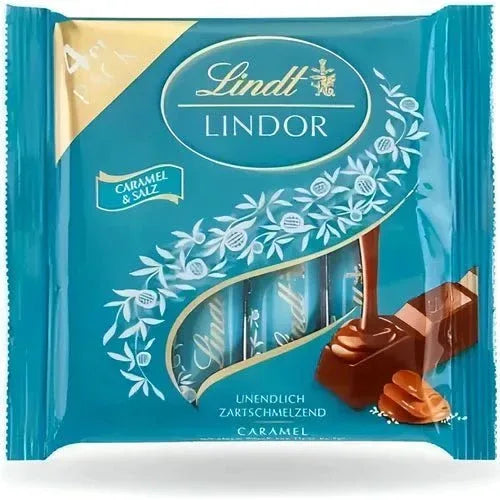 Lindt Lindor Caramel & Salz Vollmilch Sticks 4x25g - Schokobote.de