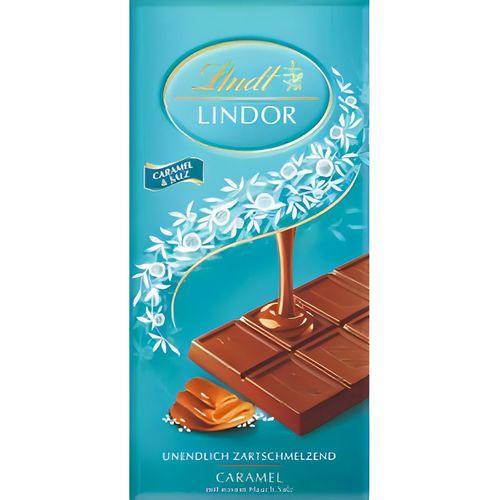 Lindt Lindor Caramel und Salz Schokolade mit Fleur de Sel 100g - Schokobote.de
