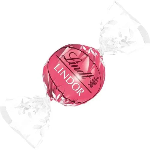 Lindt Lindor Erdbeer Sahne Herzpackung einzeln gewickelte Kugeln 200g - Schokobote.de