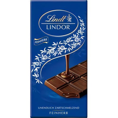 Lindt Lindor feinherb unendlich zartschmelzende Schokolade 100g - Foodtrade-Handel.de