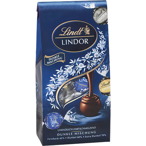 Lindt Lindor Kugeln Dunkle Mischung, 136g Beutel - Foodtrade-Handel.de