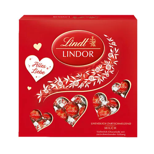 Lindt Lindor Präsent Box mit Herz Cutouts, 187g - Foodtrade-Handel.de