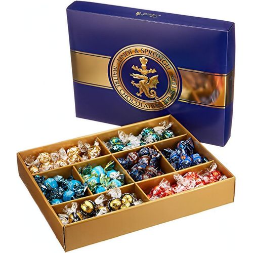 Lindt LINDOR und ROULETTE Mischung Kugeln mit zartschmelzender Füllung, 8 Sorten, Großpackung, 1473 g - Foodtrade-Handel.de