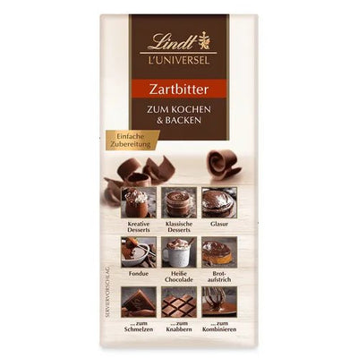 Lindt L'Universel Koch- und Back-Chocolade Zartbitter 200g - Foodtrade-Handel.de