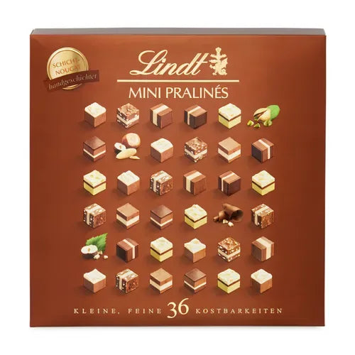 Lindt Mini Pralinés Schicht-Nougat, 165g, 1er Pack - Schokobote.de