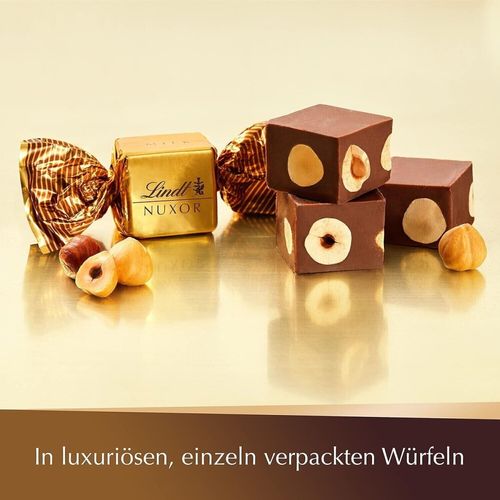 Lindt Nuxor Gianduja Milchschokolade Würfel einzeln verpackt, 700g Beutel - Foodtrade-Handel.de