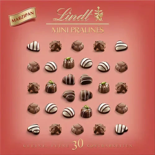 Lindt Schokolade Marzipan Mini Pralinés, 163g Schachtel - Schokobote.de