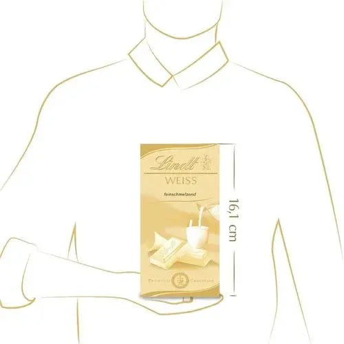 Lindt Tafelschokolade weiss feinschmelzend der Klassiker 100g - Schokobote.de