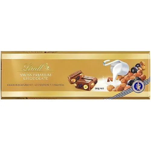 Lindt Traube Nuss Schweizer Vollmilch Swiss Premium Schokolade 300g - Schokobote.de