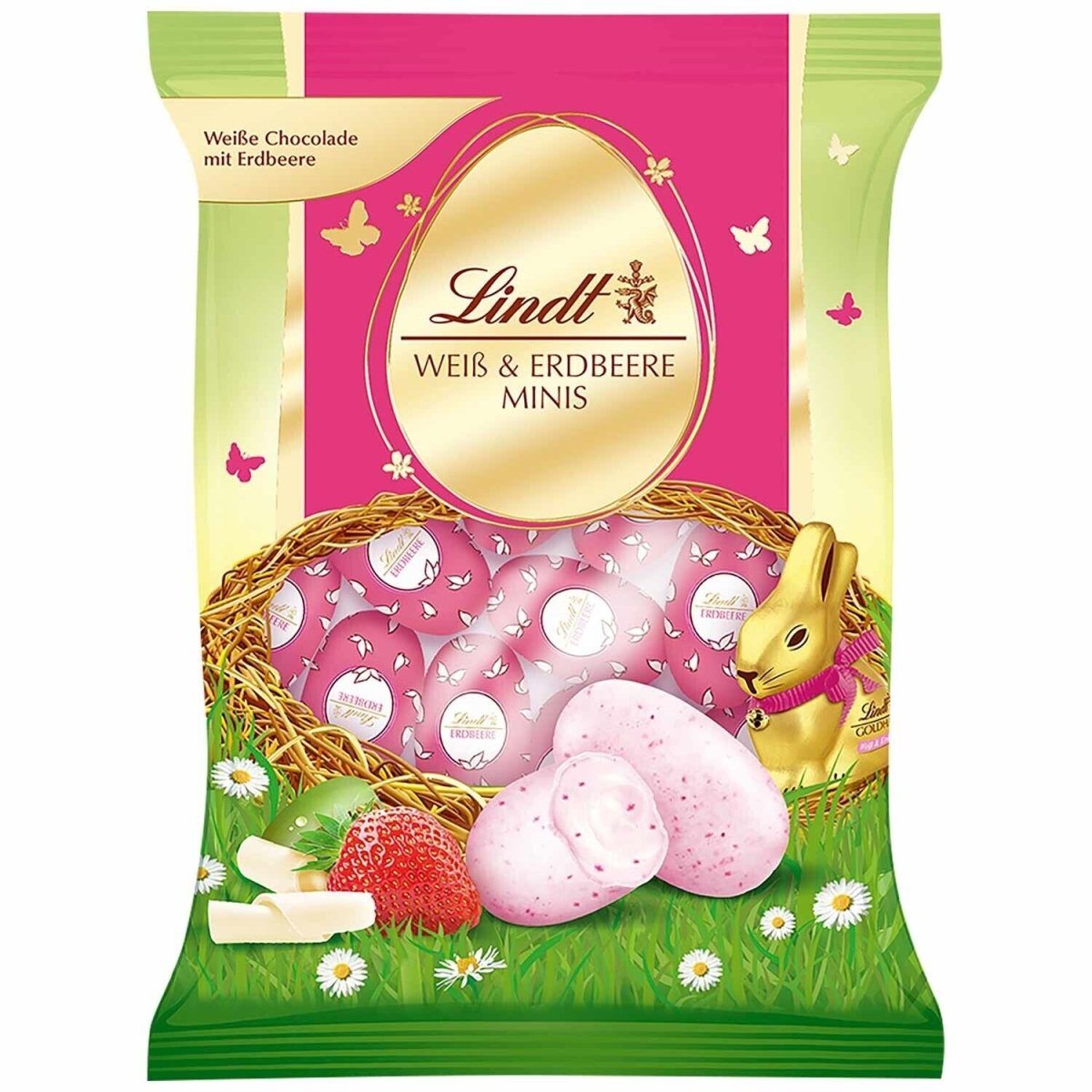 Lindt Weiß & Erdbeere Mini-Eier 100g - Foodtrade-Handel.de