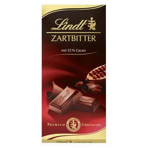 Lindt Zartbitter Schokolade 52%, 100g Tafel - Schokobote.de