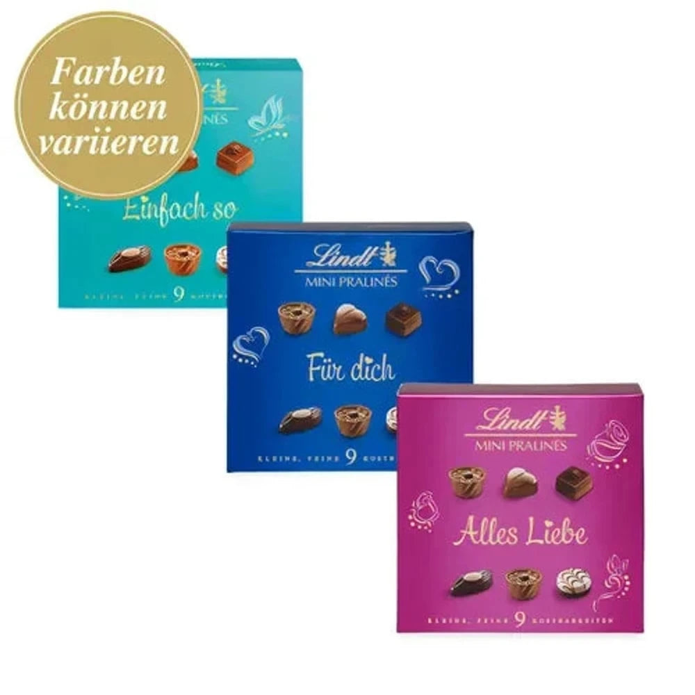 Lindt Mini Pralines - Pralinen Geschenk Präsent - 100 Gramm