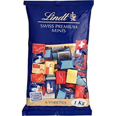 Napolitains Lindt Mini Schokoladen 6 Sorten Swiss Premium Minis Chocolate 1kg - Foodtrade-Handel.de