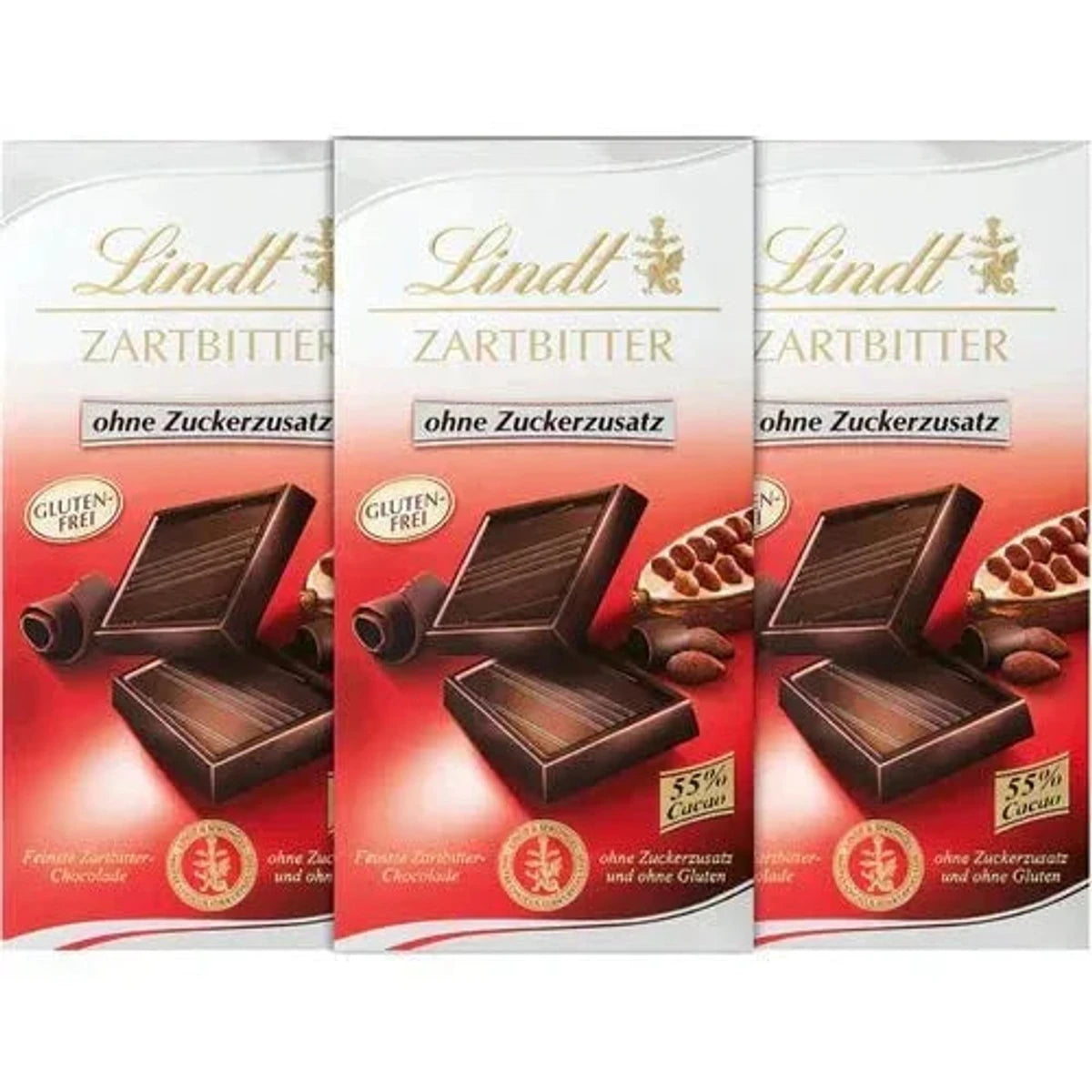 Lindt Zartbitter ohne Zuckerzusatz 3x 100g 58c806-2