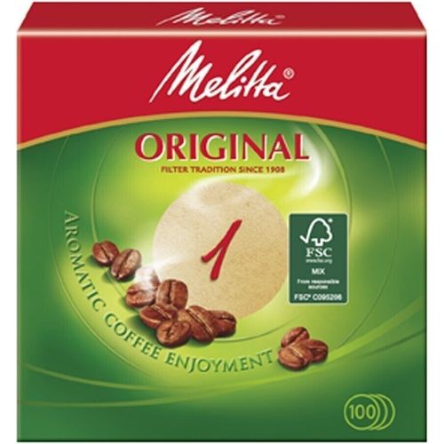 Melitta Filtertüten Original 100 Stück, Typ 1, naturbraun,  NEU & OVP - Foodtrade-Handel.de