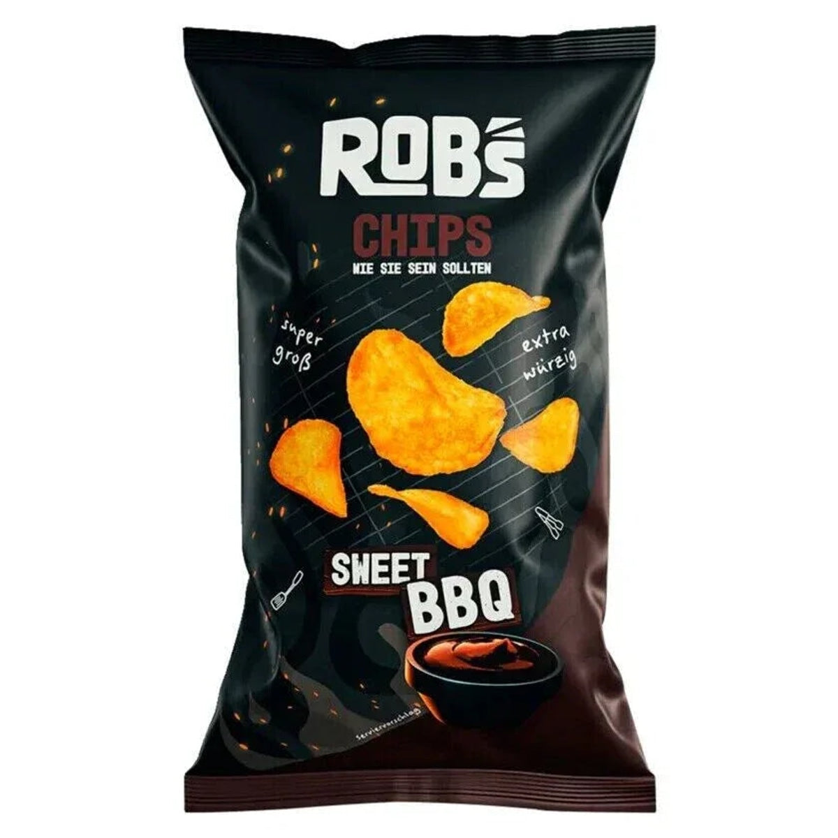 Rob's Chips Sweet BBQ, Ketchup, Paprika, Sour Cream, Meersalz, 5x 120g MHD 05/25 58c806-2