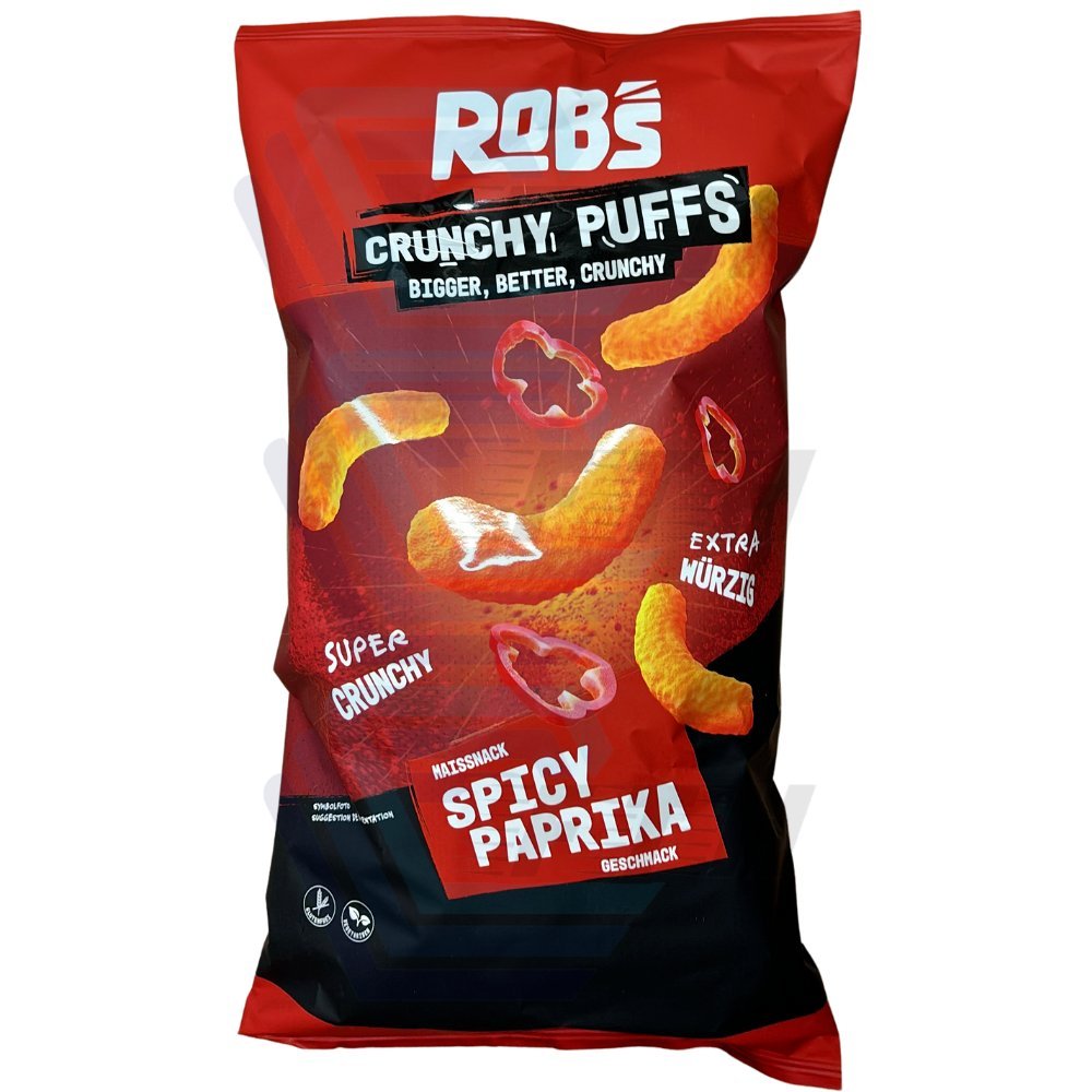 Crunchy Robs Rob`s Crunchy Puffs | Bigger, Better, Crunchy | Spicy Paprika 130g | M ...