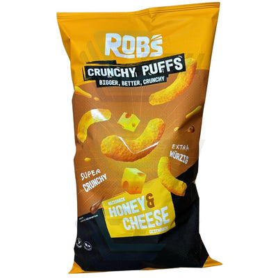 Rob`s Crunchy Puffs | Honey & Cheese & Spicy Paprika & Cheesy Pizza | 3x 130g - Foodtrade-Handel.de