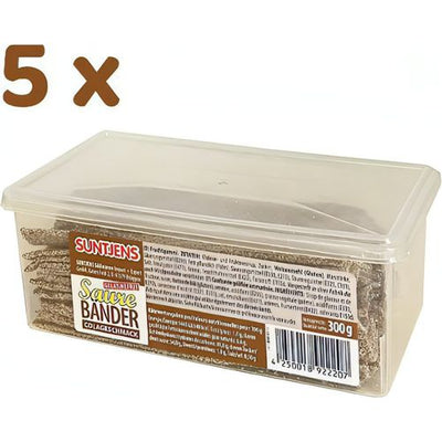 Suntjens Saure Bänder - Colageschmack 5 x 300 g - Foodtrade-Handel.de