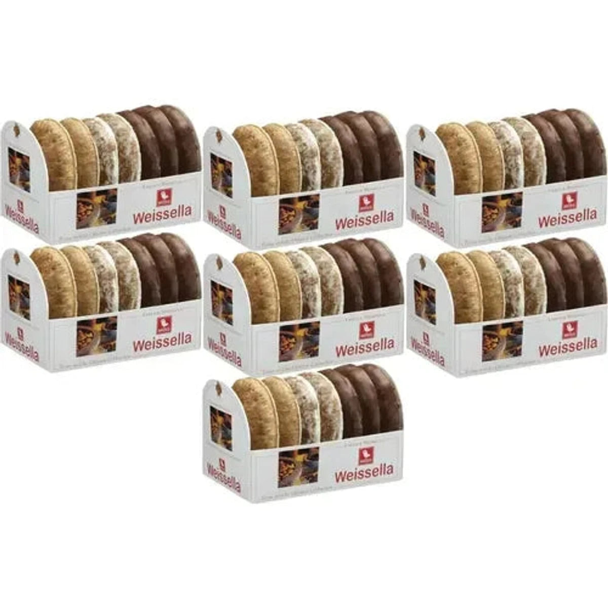 WEISS 7x 200g Weissella Oblaten Lebkuchen ZWEIFACH 20% Nüsse 1,4 Kg 58c806-2