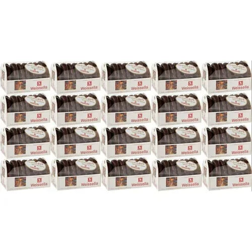 WEISS 20x 200g Weissella Oblaten Lebkuchen Zartbitter 20% Nüsse 4 Kg - Schokobote.de