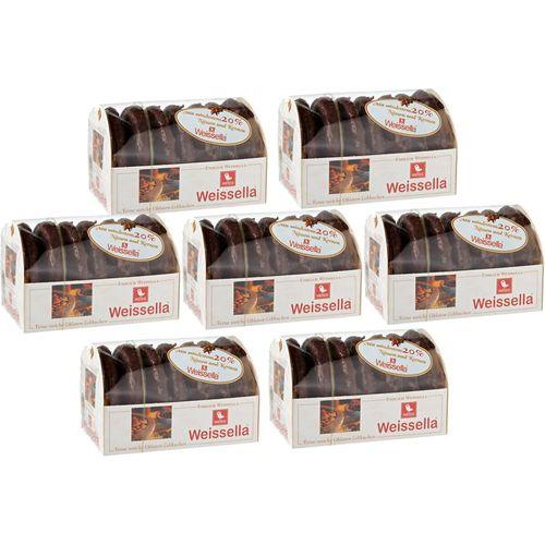 WEISS 7x 200g Weissella Oblaten Lebkuchen Zartbitter 20% Nüsse 1,4 Kg - Schokobote.de