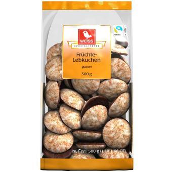 Weiss Früchte-Lebkuchen 500g - Schokobote.de