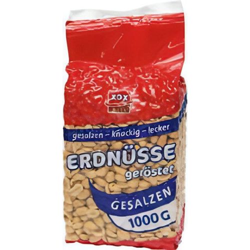 XOX Erdnüsse gesalzen schonend geröstet knackig lecker 1000g - Foodtrade-Handel.de