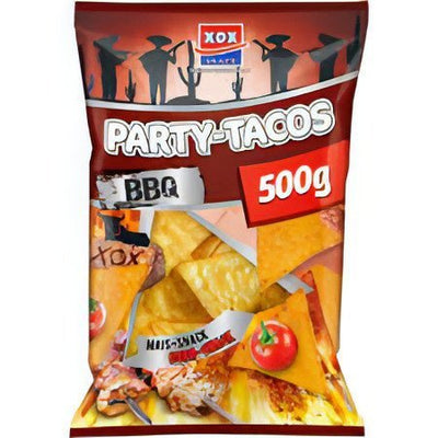 XOX Party Tacos Barbecue Mais Snack feurig pikant knusprig 500g - Foodtrade-Handel.de