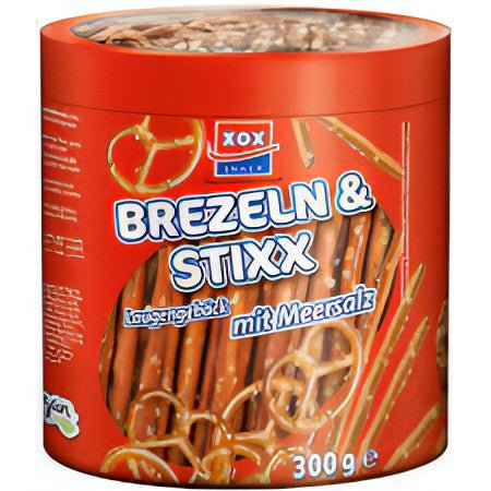 XOX Salzstangen Brezeldose Laugengebäck mit Meersalz 300g - Foodtrade-Handel.de