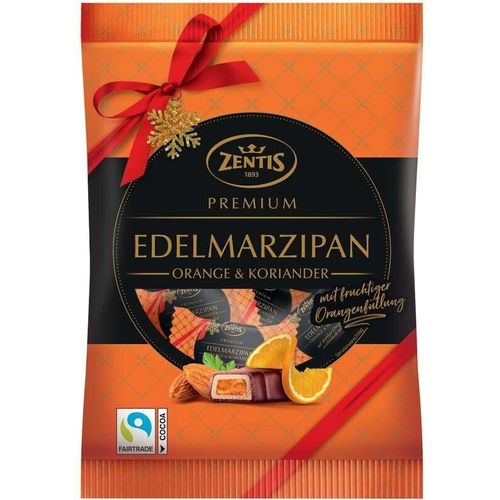 Zentis Edel-Marzipan Pralinés 5x20g Orange Koriander , 100g - Foodtrade-Handel.de