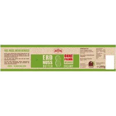 Zentis Erdnussbutter Creamy ohne Palmöl mit 90% Nuss 290g Glas - Foodtrade-Handel.de